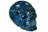 Polished, Bright Blue Apatite Skull #118092-1